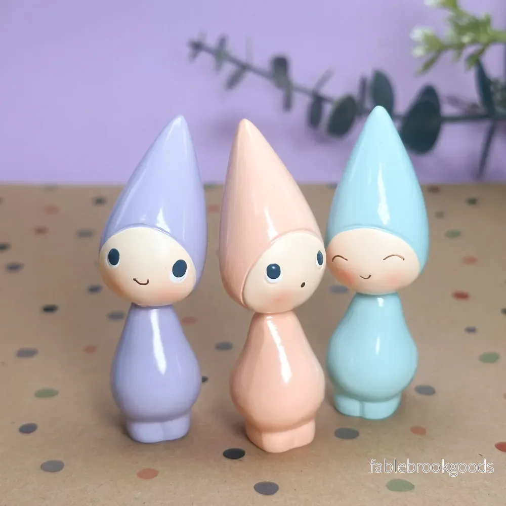 Små Peggy ametist/jade/rosenkvarts 6cm (3-pack) - Bild 3