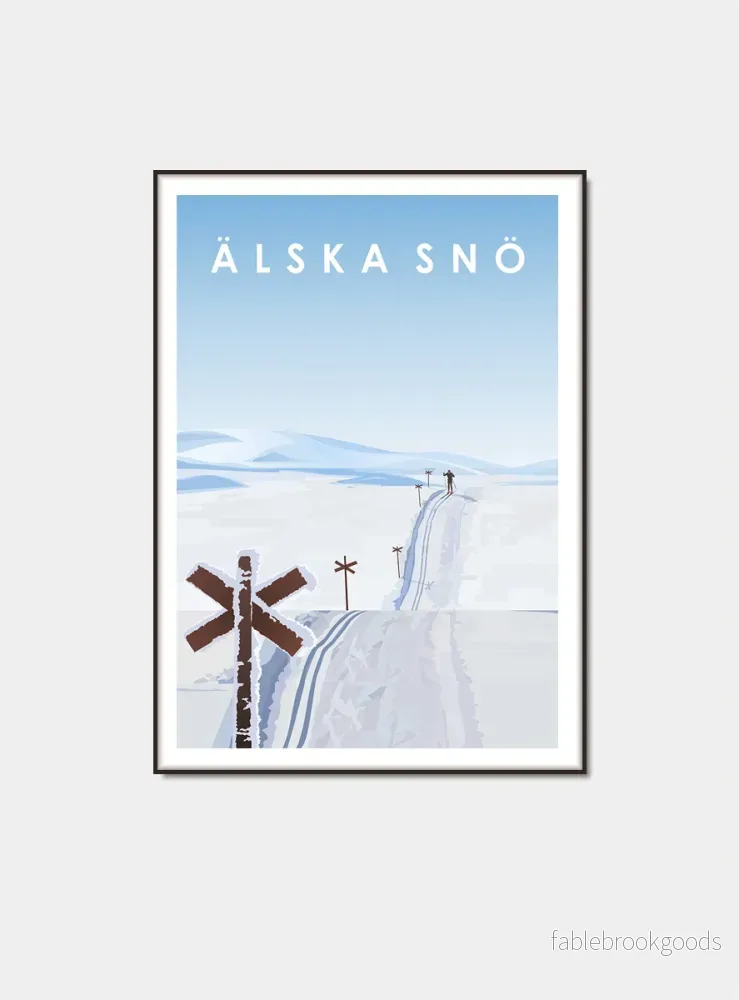 Älska Snö ledkryss poster Älska Snö ledkryss poster