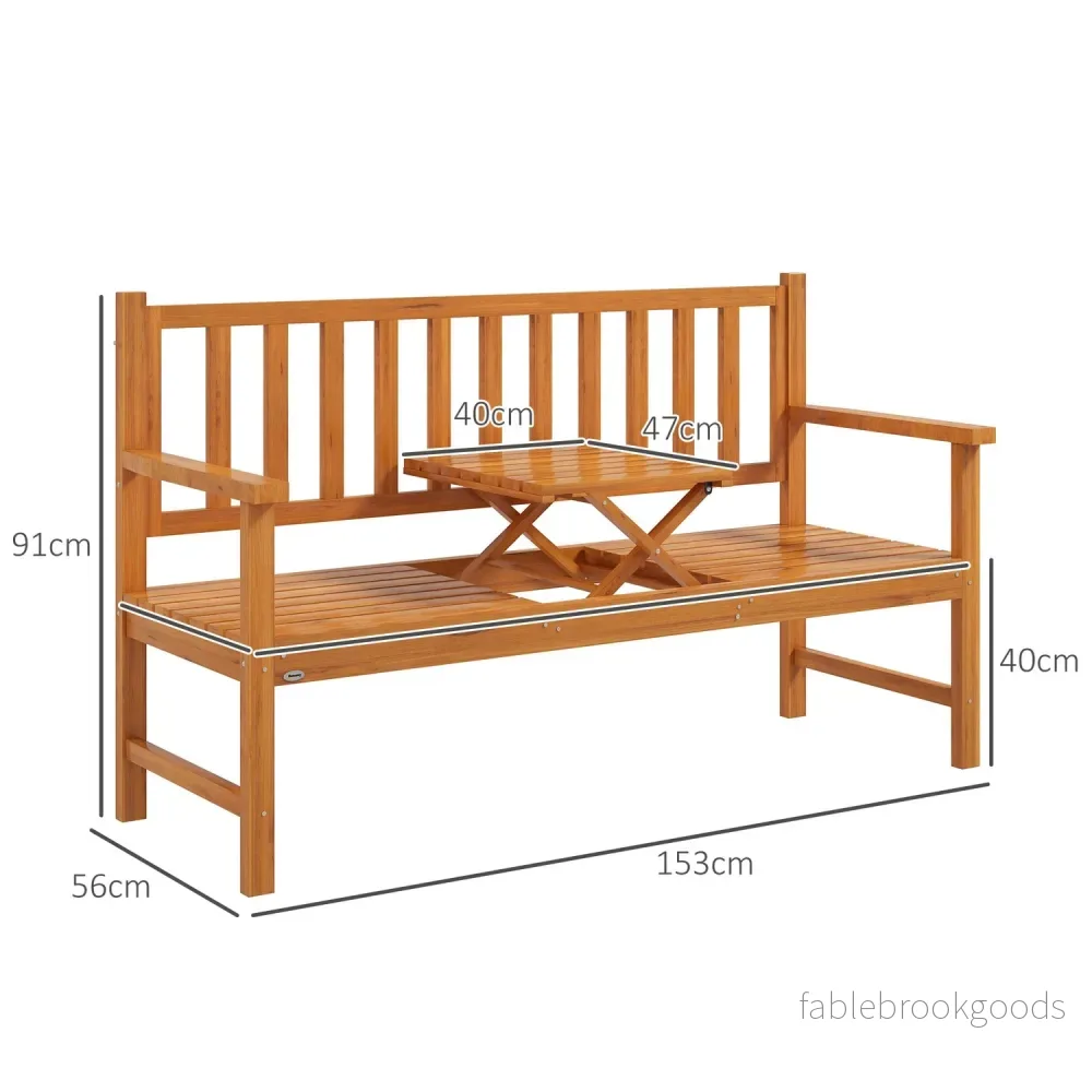 Trädgårdsbänk, 3-sits med armstöd, kapacitet 280 kg - Bild 3