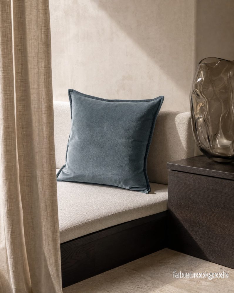 Kuddfodral Classic Velvet Teal - Bild 2