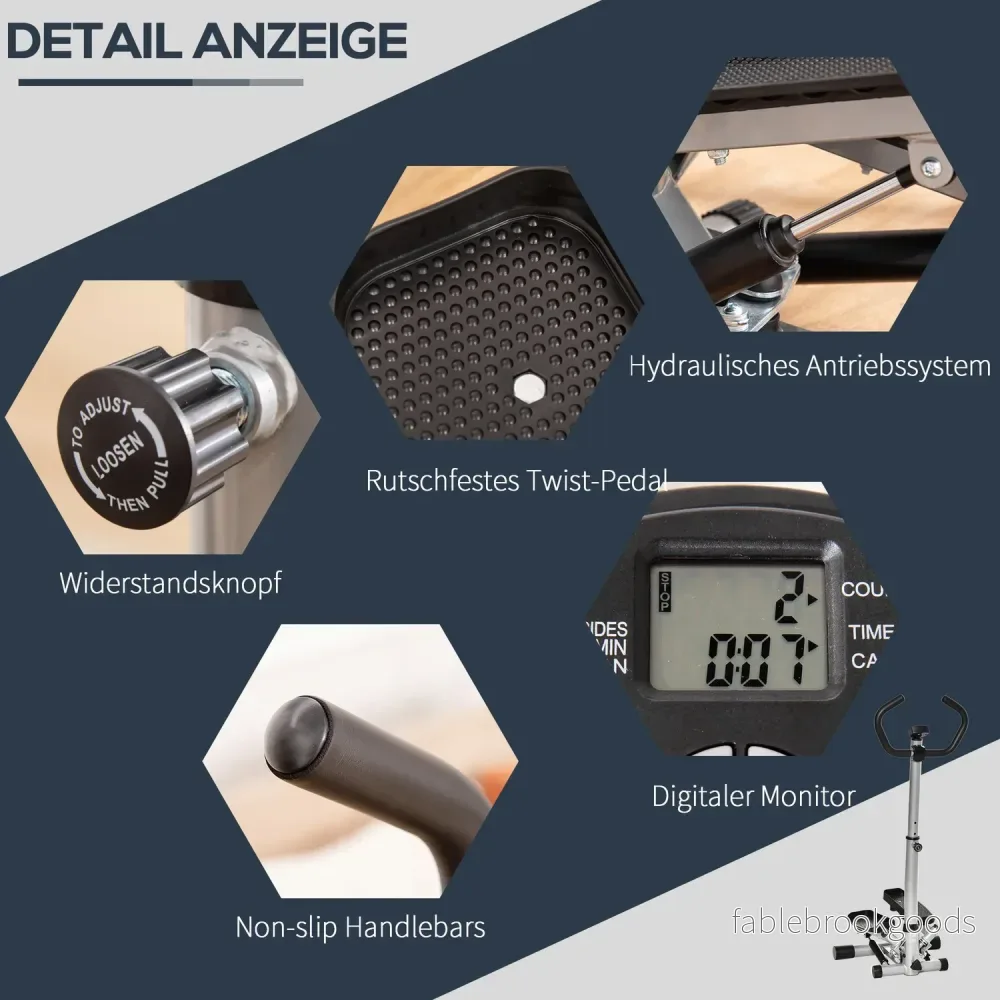 Motionscykel med justerbar hastighet och LCD-skärm - Bild 3