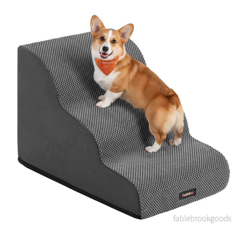 Hondentrap – Met Antislip Treden – Voor Kleine Honden – Leigrijs – 57 x 40 x 40 cm Hondentrap – Met Antislip Treden – Voor Kleine Honden – Leigrijs – 57 x 40 x 40 cm