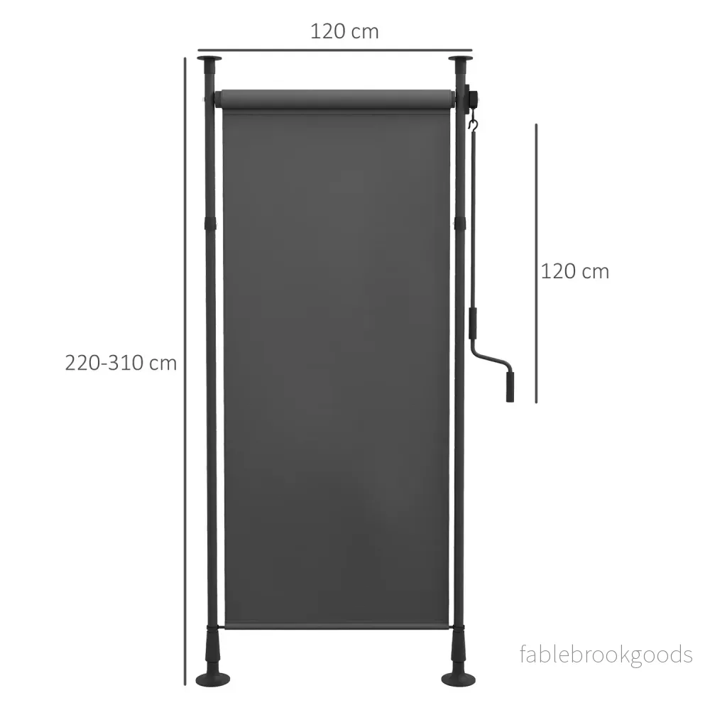 Väderbeständig utomhusrullgardin, solskydd i polyester, 120-310cm - Bild 3