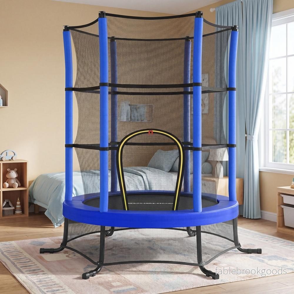 Kindertrampoline - 174 cm - Veiligheidsnet - Randbescherming - Blauw - Bild 3