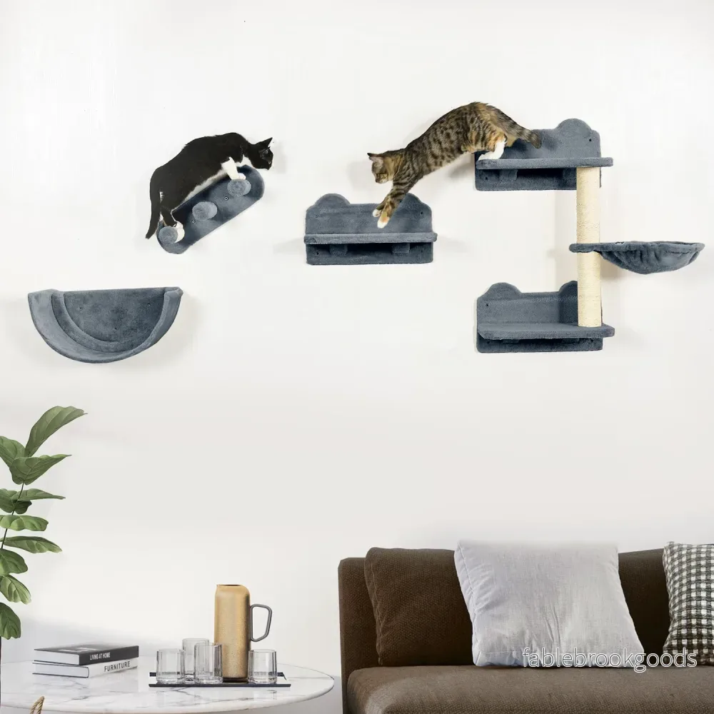 Cat klätterväggsset med skrapstolpe och hängmatta - Bild 2
