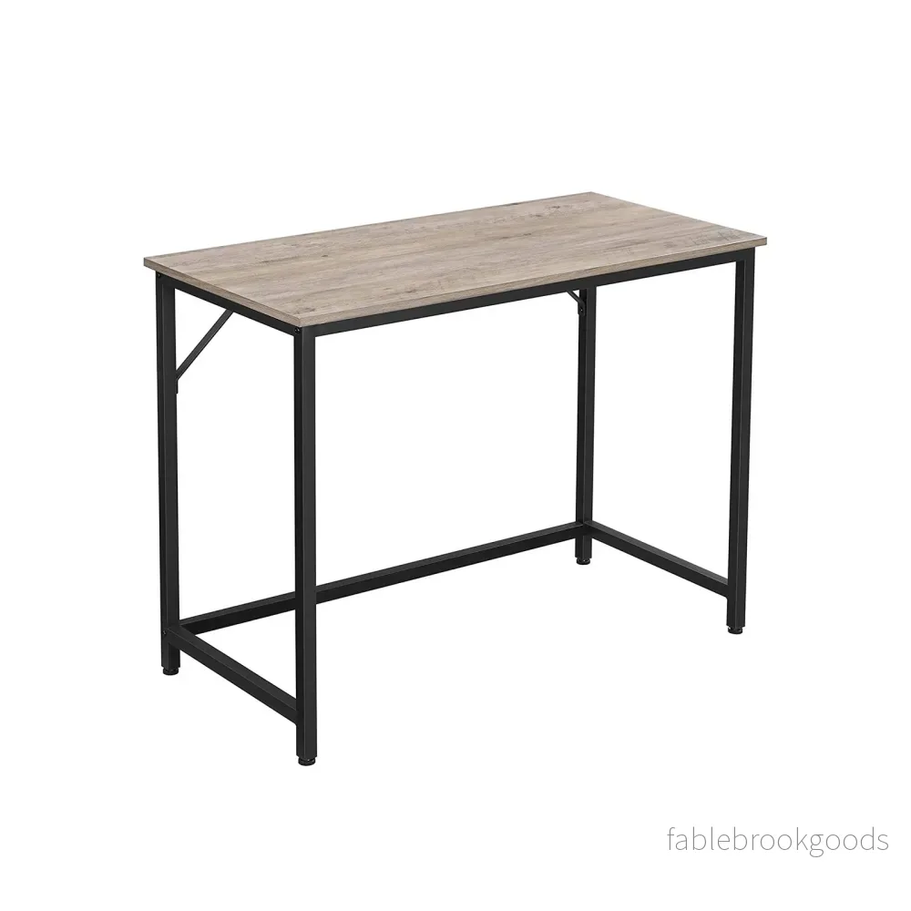 Smalt skrivbord – Industriell stil – Grå/svart