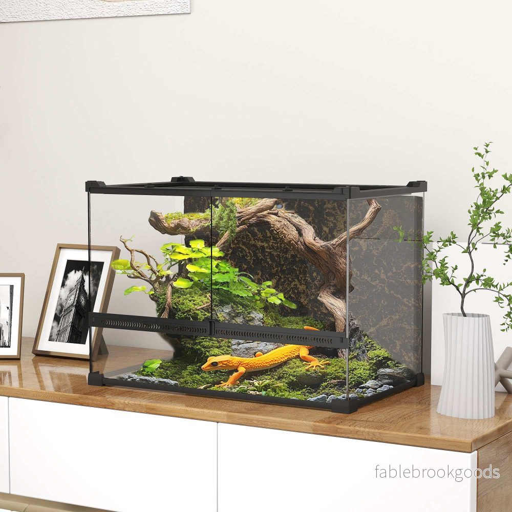 Reptilterrarium i glas 48 liter, ventilation framtill, 50x30x35 cm - Bild 2