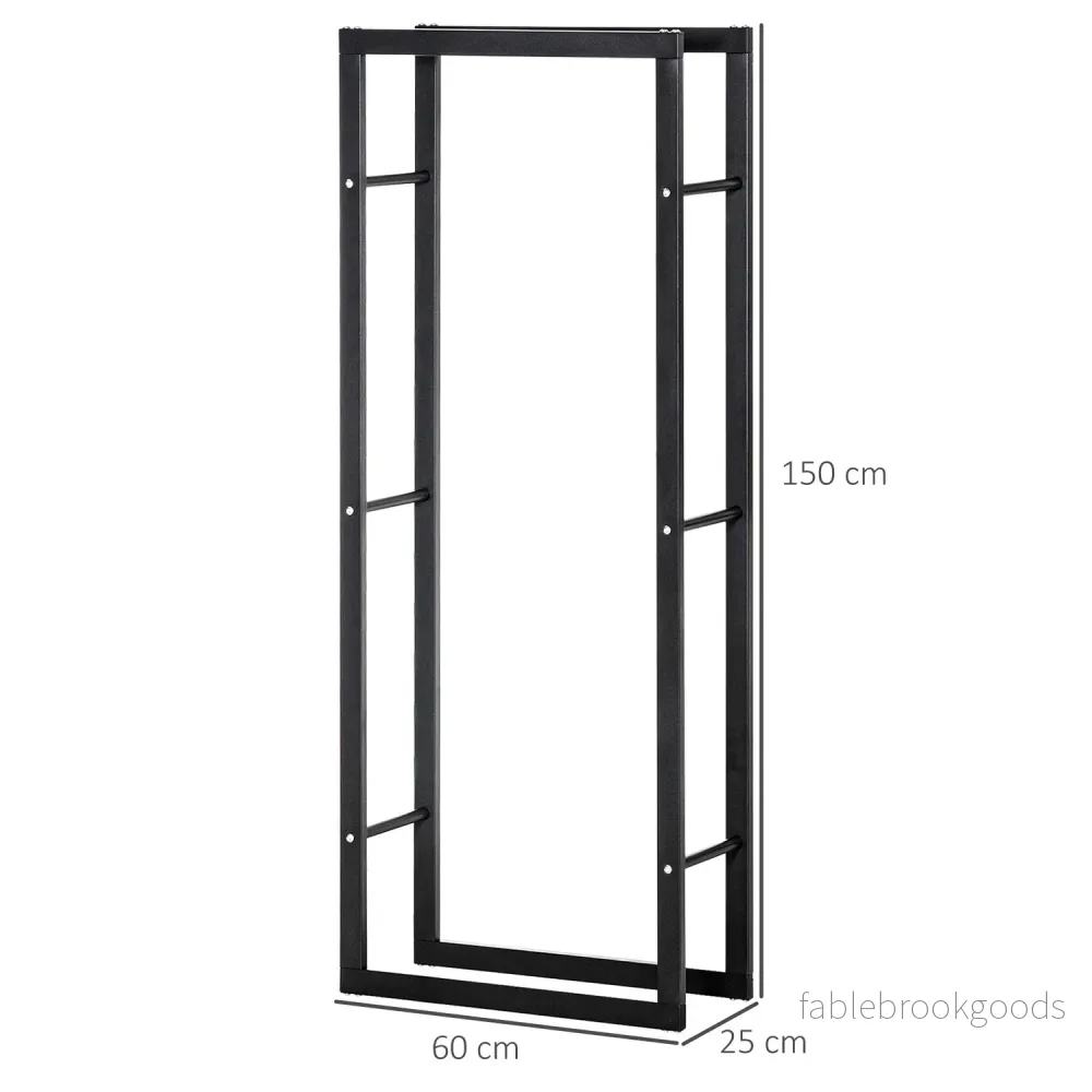 Vertikal trähylla, kapacitet 100 kg, metallram, 60x25x150 cm - Bild 3
