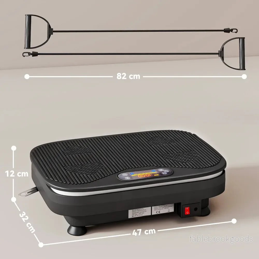 Vibrationsplatta för fitness, Bluetooth, 99 hastigheter, svart - Bild 3