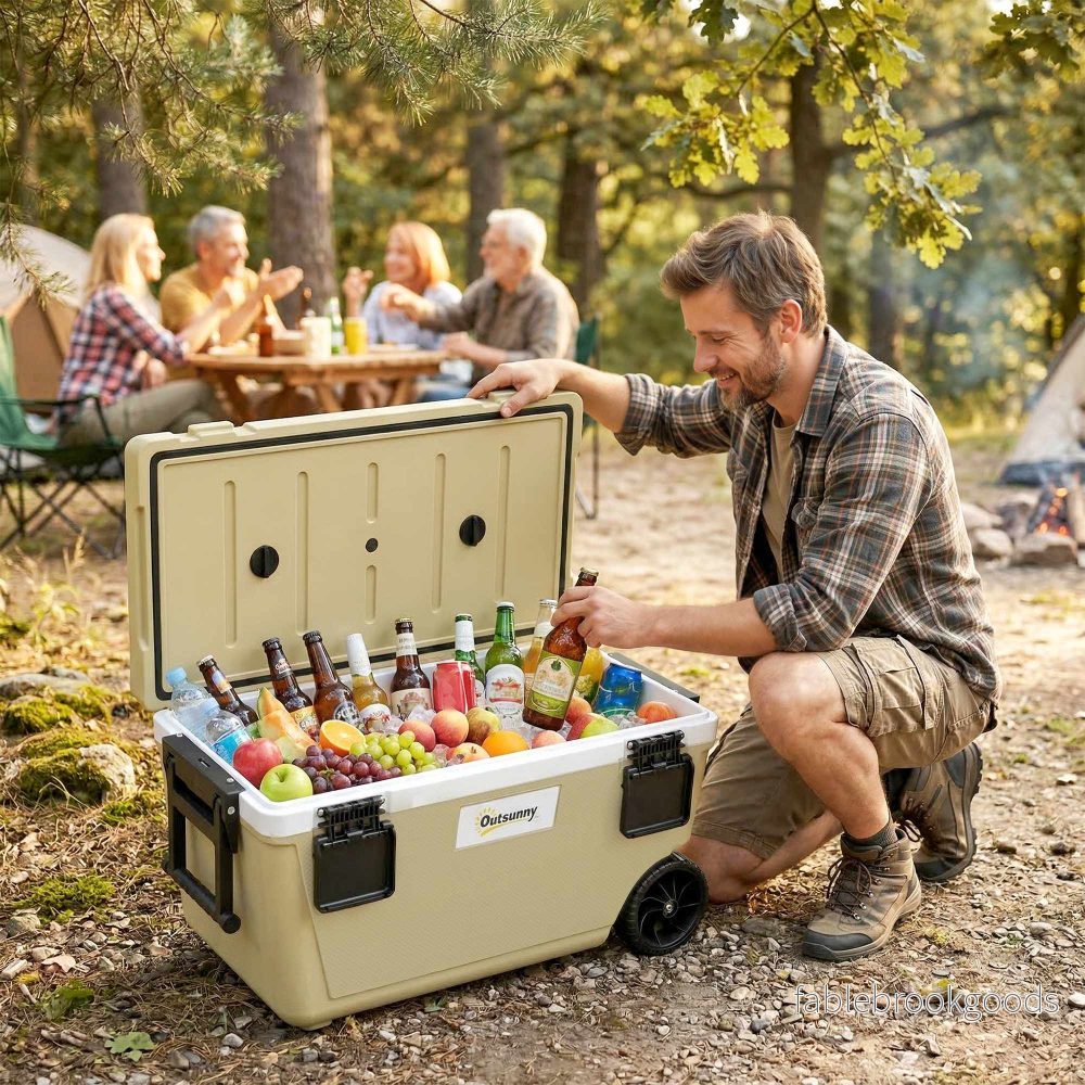 70L kylbox med hjul, 72 timmars isolering, avtappningsventil - Bild 2