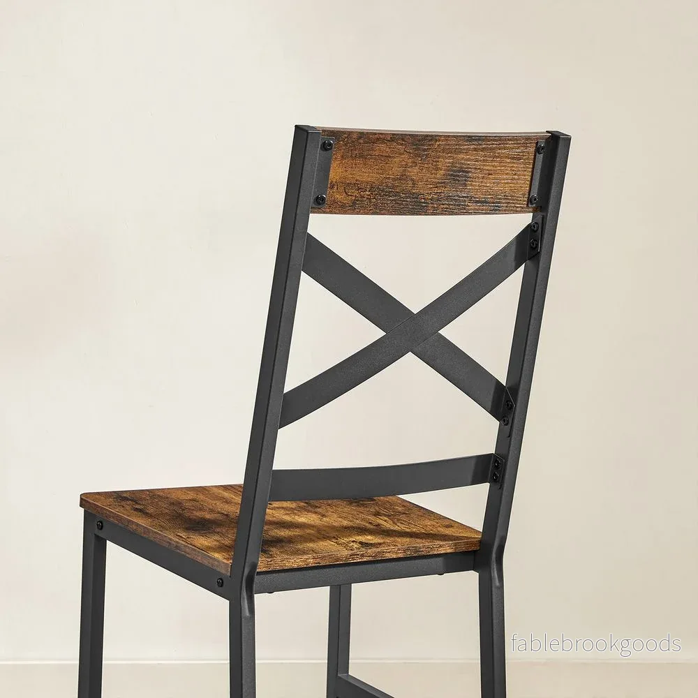 Matsalsstolar – Ergonomiska och stilrena – Vintage brun-svart - Bild 3