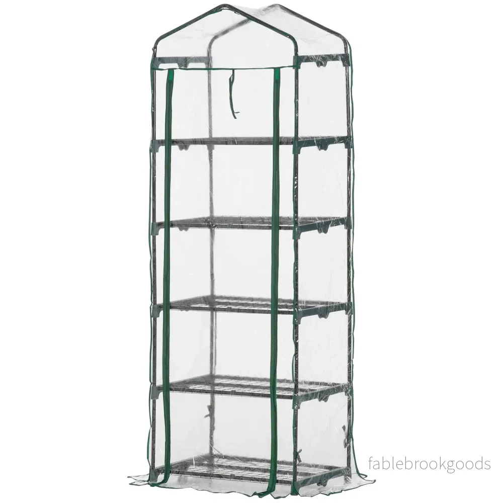 Miniväxthus med 5 hyllor för växter, 69x49x193 cm Miniväxthus med 5 hyllor för växter, 69x49x193 cm