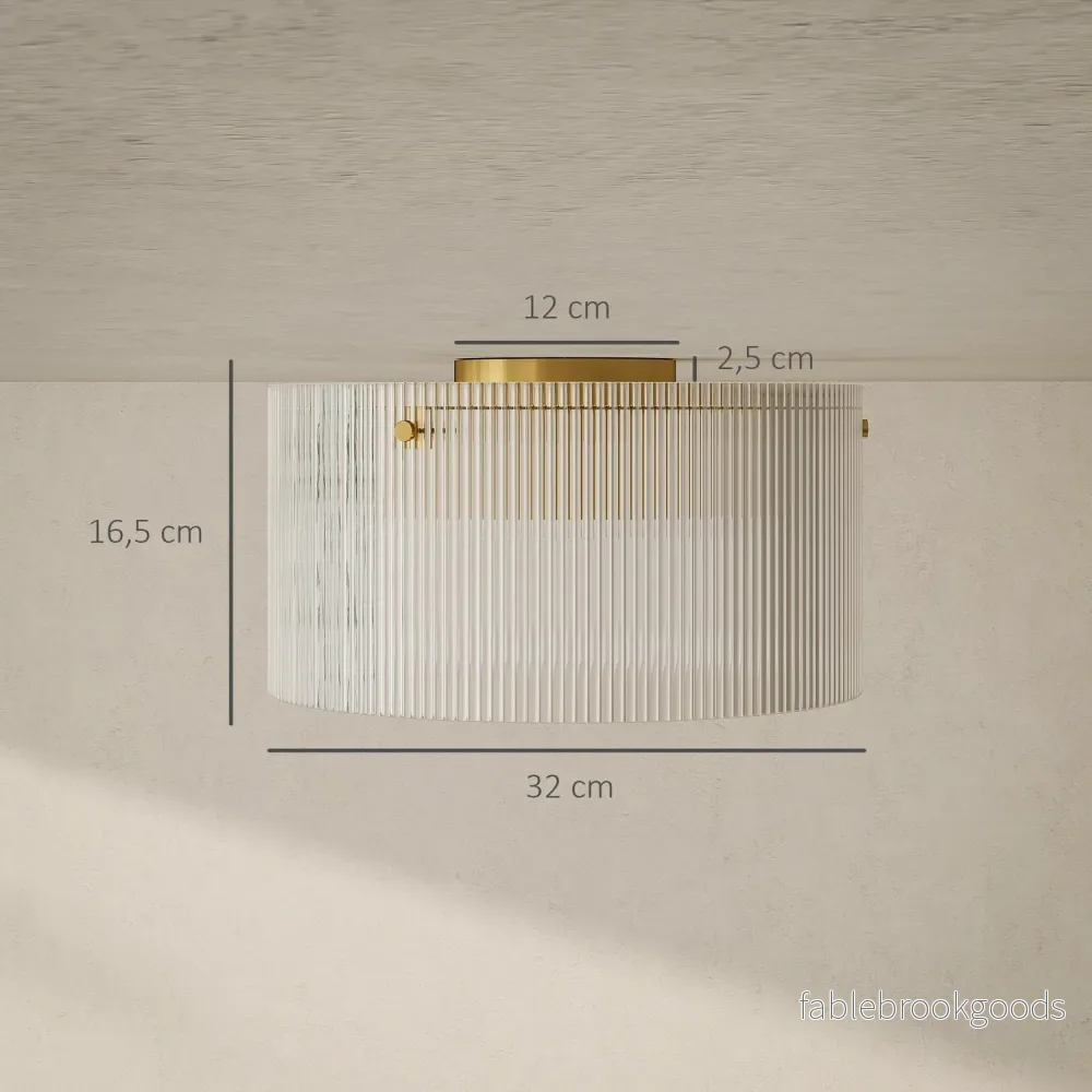 Taklampa med lampskärm i akryl, metall, halogen och LED-kompatibel - Bild 3