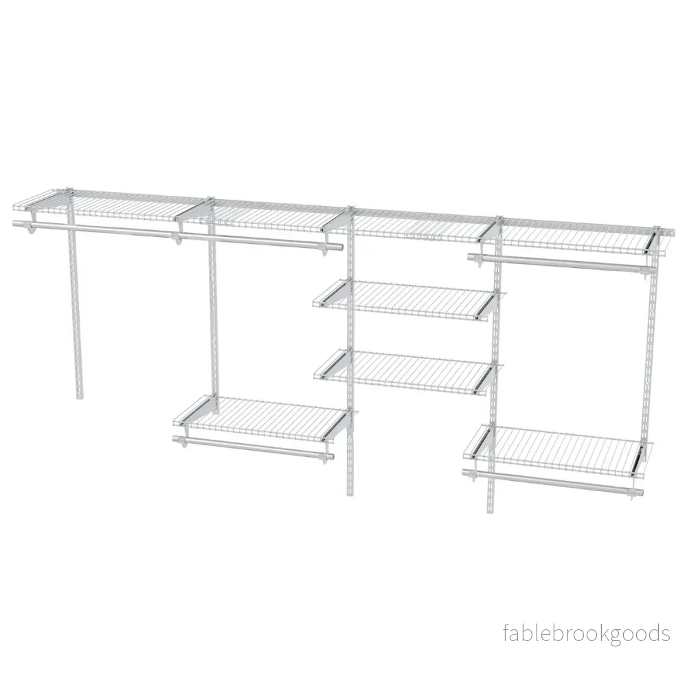 Öppen – garderob Utbyggbar DIY förvaringssystem – 122-244 cm – Vit