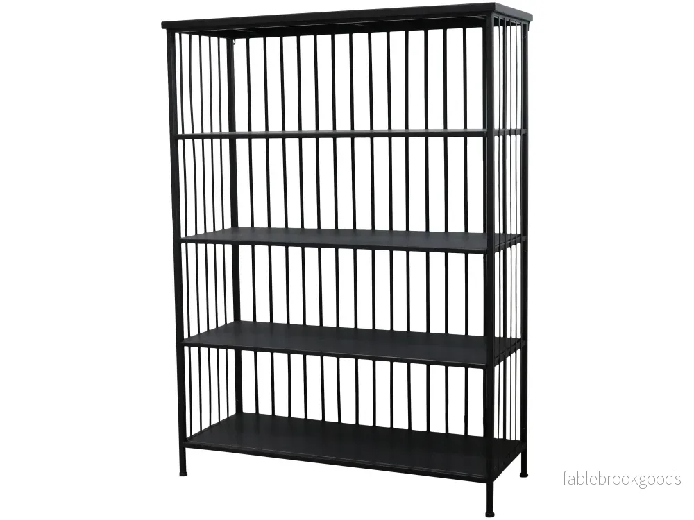 Svart hylla i järn 132cm - Bild 2