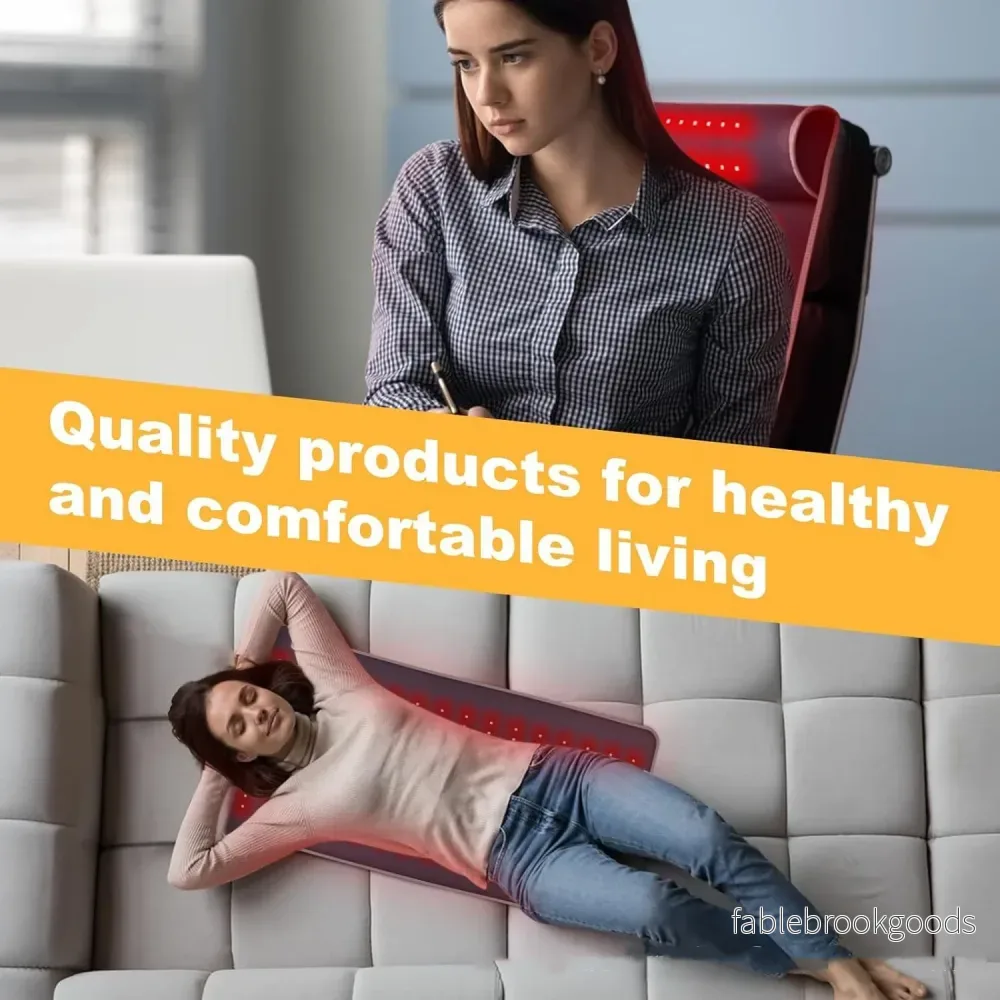 Multi-functional Leather Red Light Therapy Mat With Neck Support - Bild 3