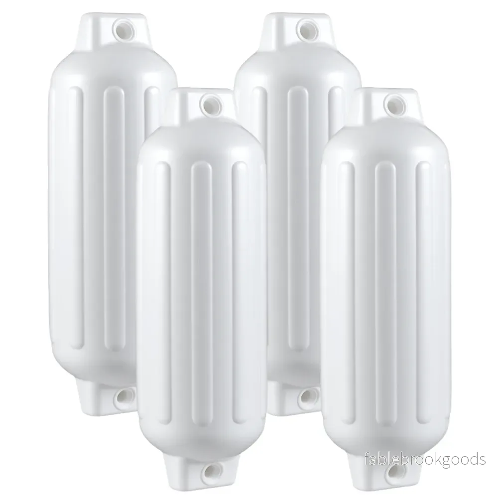 pack – båt fender set stötskydd steg – 4 68,5 x 21,5 cm – Vit