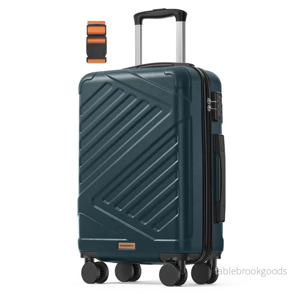 Koffer - 55 x 36 x 20 cm - donker turkoois - 8 kg maximaal draagvermogen
