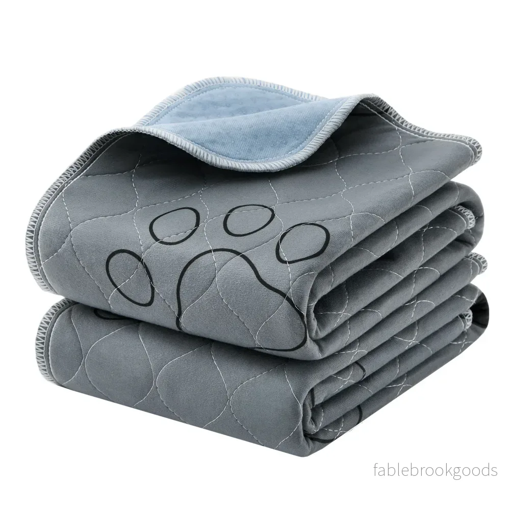 Puppy-onderlegger – Wasbaar en Lekvrij – 2-Delige Set – Grijs – 90 x 60 cm Puppy-onderlegger – Wasbaar en Lekvrij – 2-Delige Set – Grijs – 90 x 60 cm