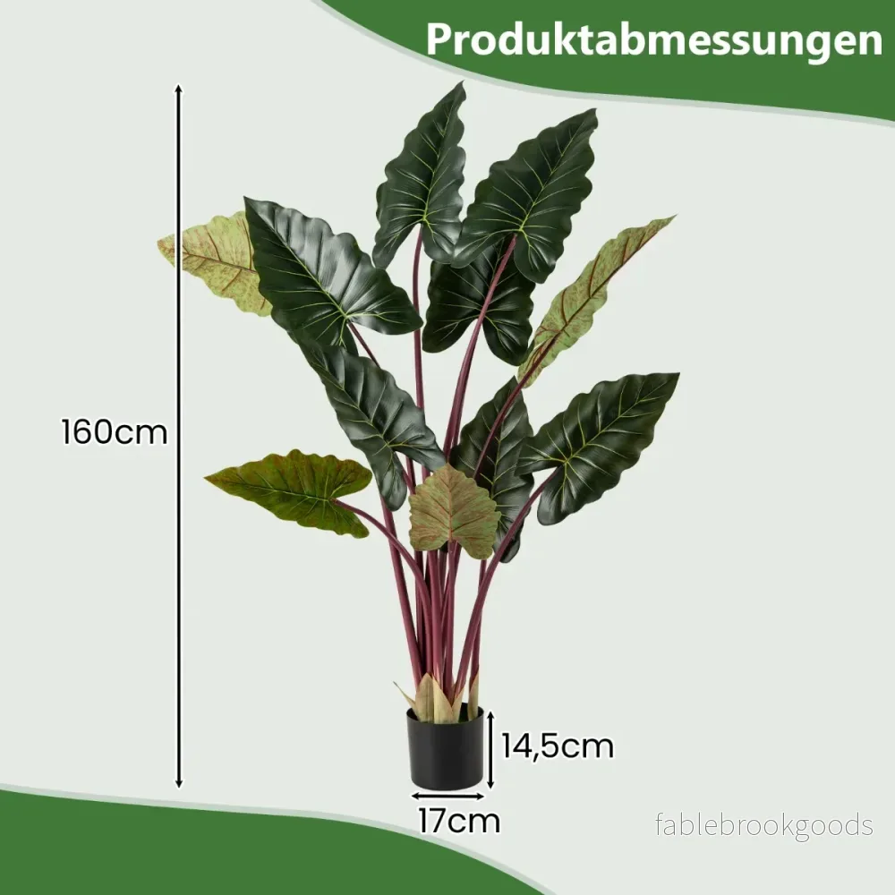 Konstgjorda – växter med blad och regnbågstaro gren modern konstträd – 11 160 cm – Grön - Bild 2