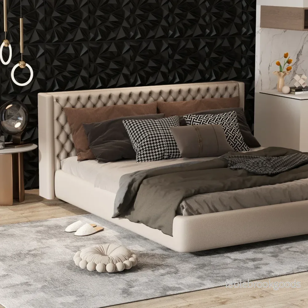 stycken – 3D väggpaneler diamant väggbeklädnad väggdekoration 5m² – 20 50 x 50 cm – Svart - Bild 3