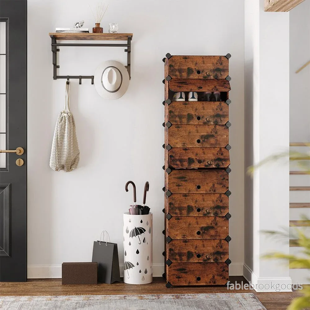 Skoställ – Justerbart plug-in system – Vintage brun - Bild 2