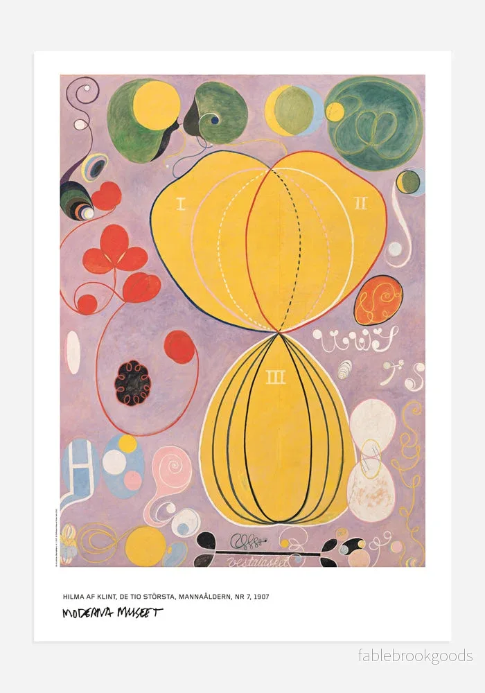 Poster: Hilma af Klint, De tio största, Mannaåldern, Nr 7 Poster: Hilma af Klint, De tio största, Mannaåldern, Nr 7