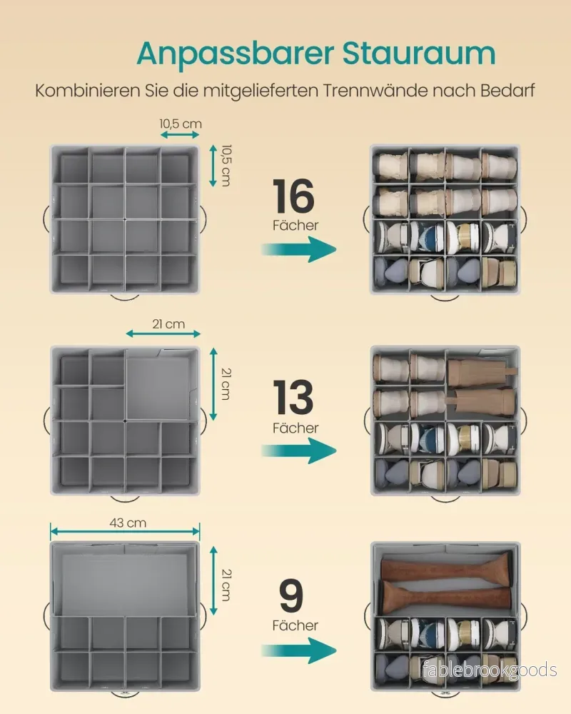 Schoenorganizer - 43 x 43 x 32 cm - voor maximaal 16 paar schoenen - verstelbare tussenschotten - stapelbaar - kleur: duifgrijs - maximum capaciteit: 18 kg - Bild 3