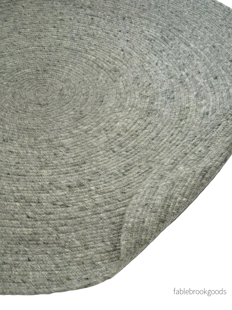 Måttanpassad Matta Merino Rund Grön - Bild 3