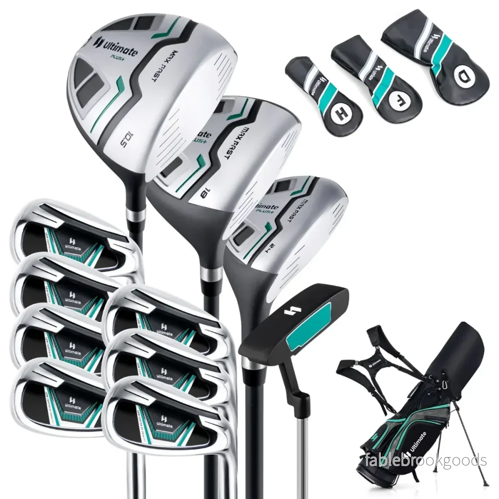 Golfklubbset – för män i delar, högerhänt med regnskydd grönt – 11 – Grön