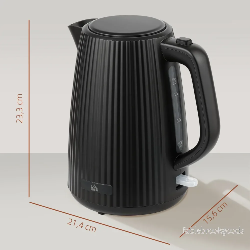 Vattenkokare, 1,7 l kapacitet, automatisk avstängning, svart - Bild 3