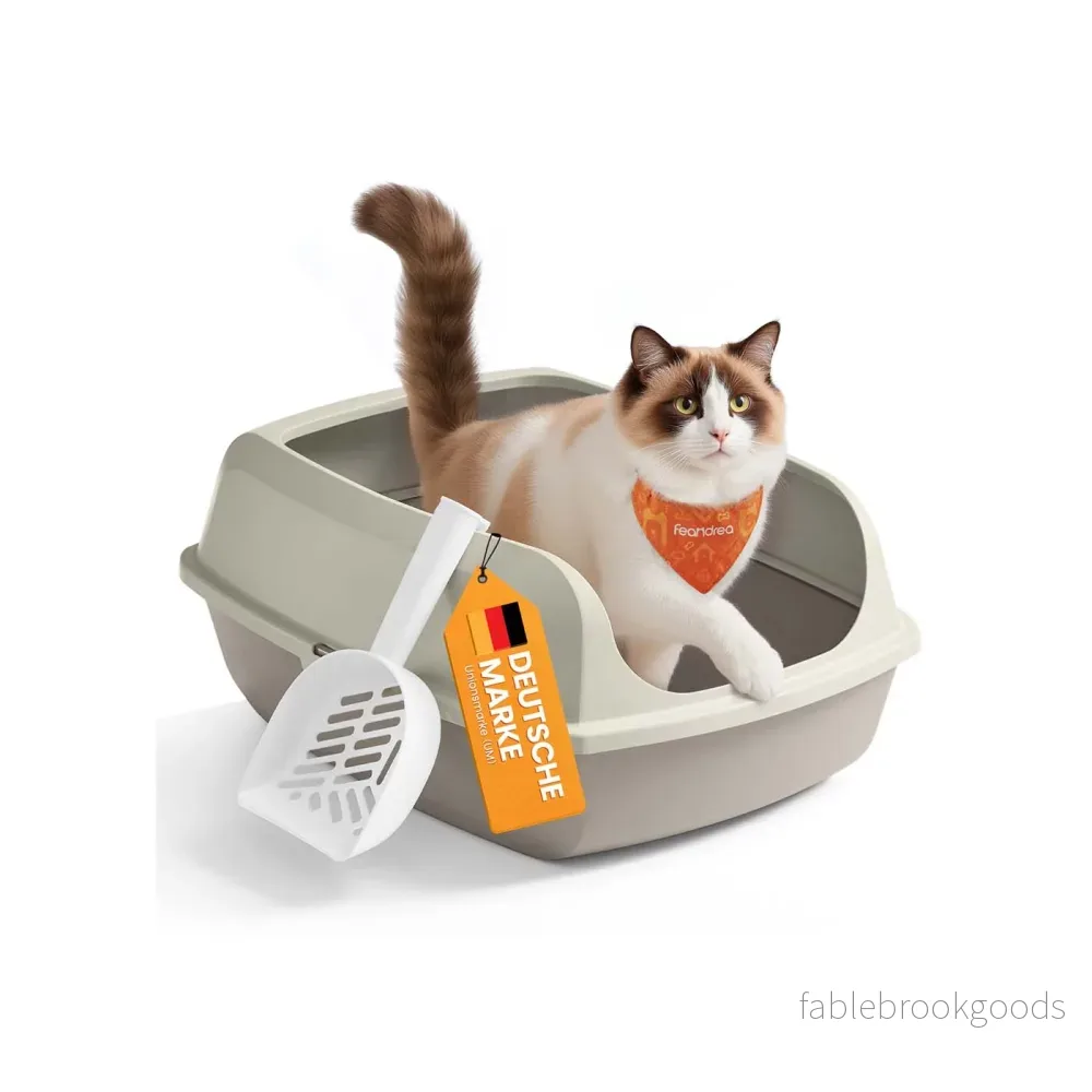 Kattlåda – Öppen modell – Höga sidor och skopa – Hygienisk design Kattlåda – Öppen modell – Höga sidor och skopa – Hygienisk design