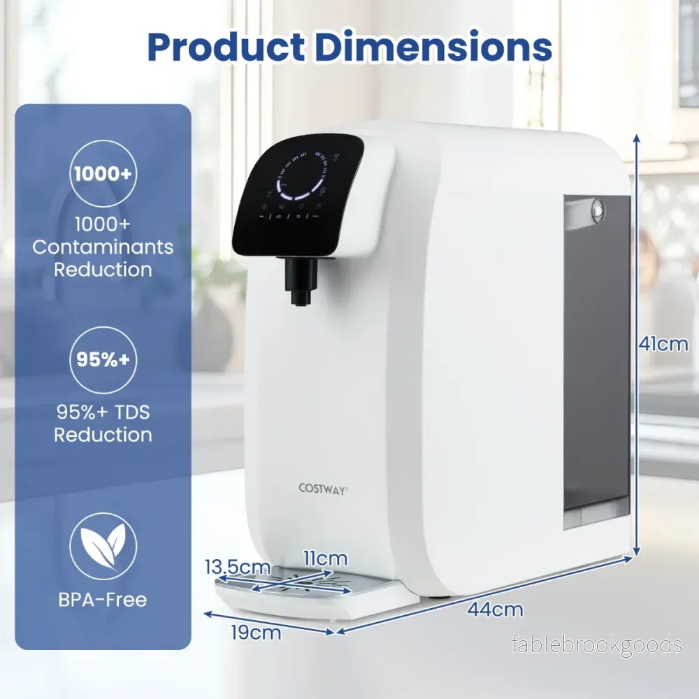 Arbetsyta – Vattenfilter steg RO+PPC Vattenfiltreringssystem med UV Ljus Omvändosmosanläggning – 5 – Vit - Bild 2