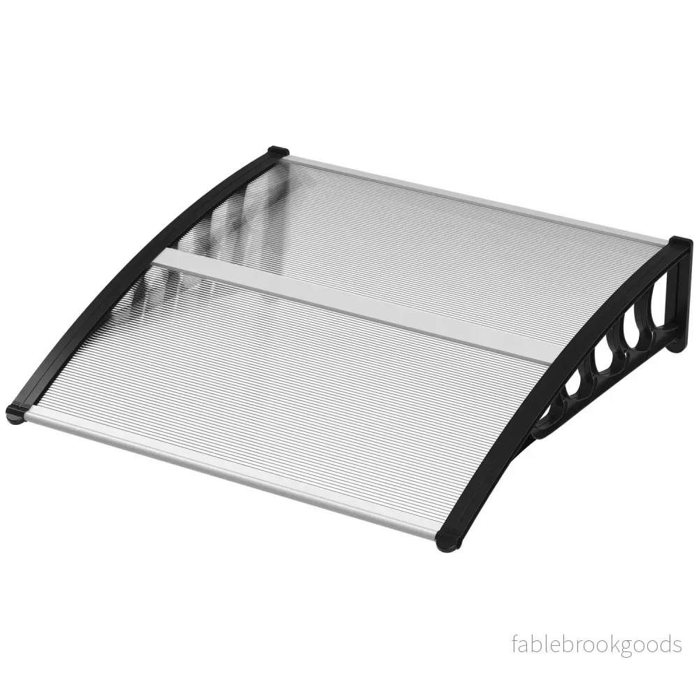 Framdörr aluminiumkapell 103×96,5×27 cm, UV- och regnskydd Framdörr aluminiumkapell 103×96,5×27 cm, UV- och regnskydd