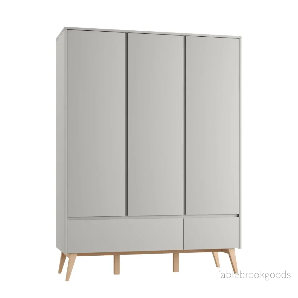 Sara 3-door wardrobe + 2 drawer wardrobe Grey color - Bild 2