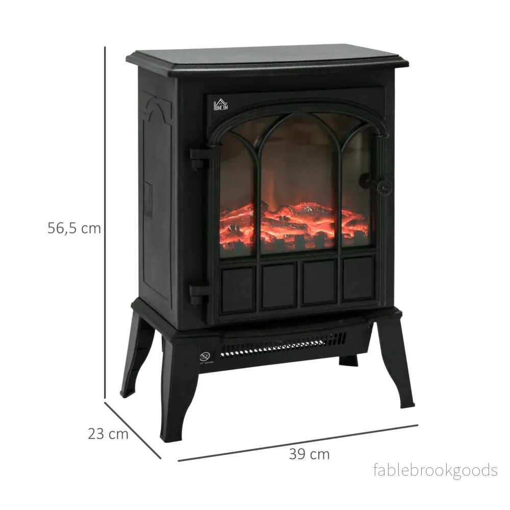 Elektrisk öppen spis, 2000W, LED-flamma, Lågbrus, Metallsäkerhet - Bild 3