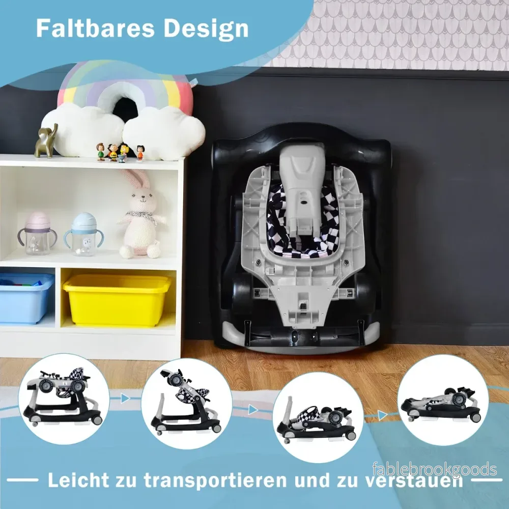 i – Baby Walker hopfällbar – 4 1 – Grå