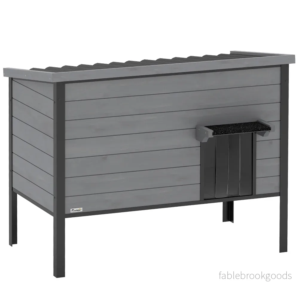 Katthus för utomhusbruk, väderbeständigt, lätt att rengöra, 85x55x70 cm