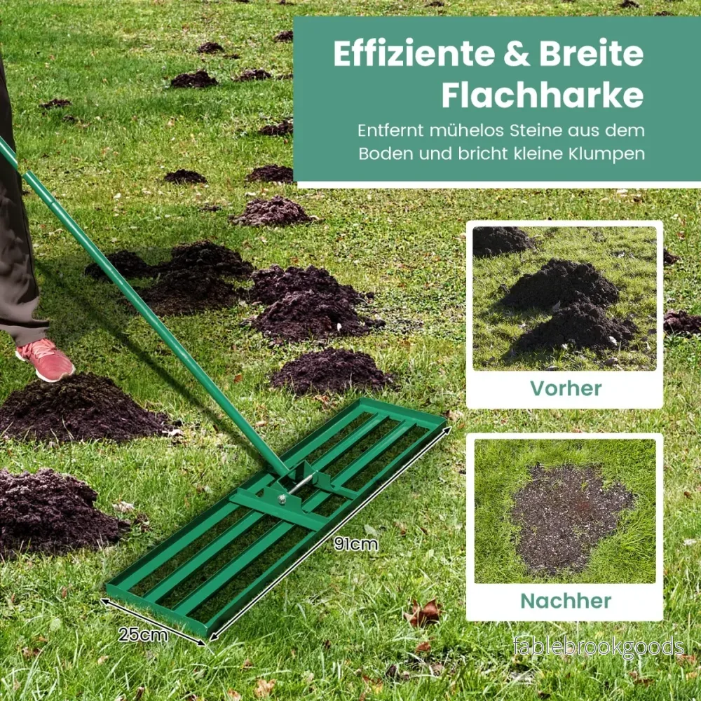 Utjämningsränna – med ergonomiskt handtag för marken – 91 x 25 cm – Grön - Bild 3