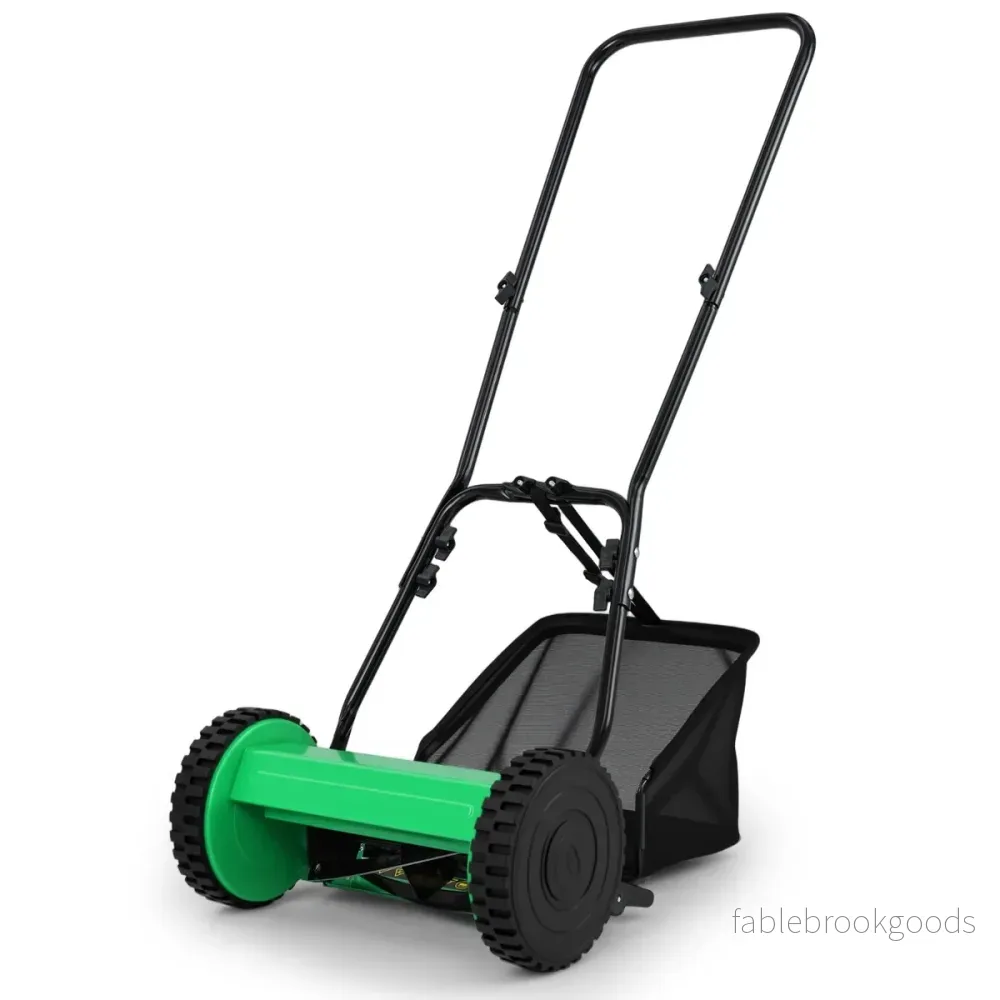 Spindelgräsklippare – Manuell med Skärbredd Liter Samlarbehållare – 30 cm 18,5 – Grön