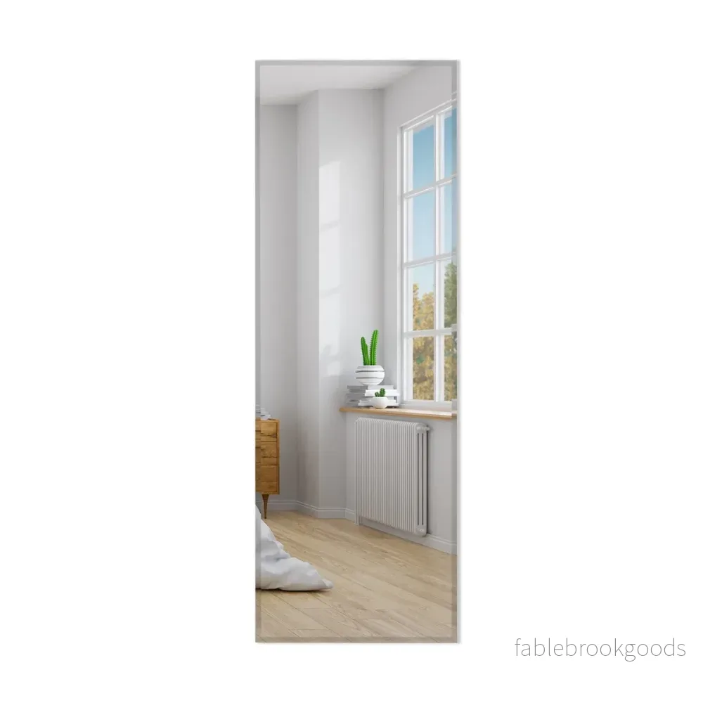 Rektangulär – vägg/hellängdsspegel med fasad kant – 110 x 38 cm – Silver - Bild 3