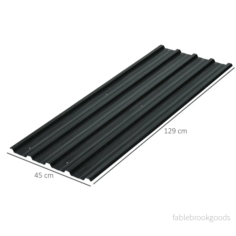Trapetsformade galvaniserade takpaneler, 129x45 cm, 7 m², väderbeständig - Bild 3