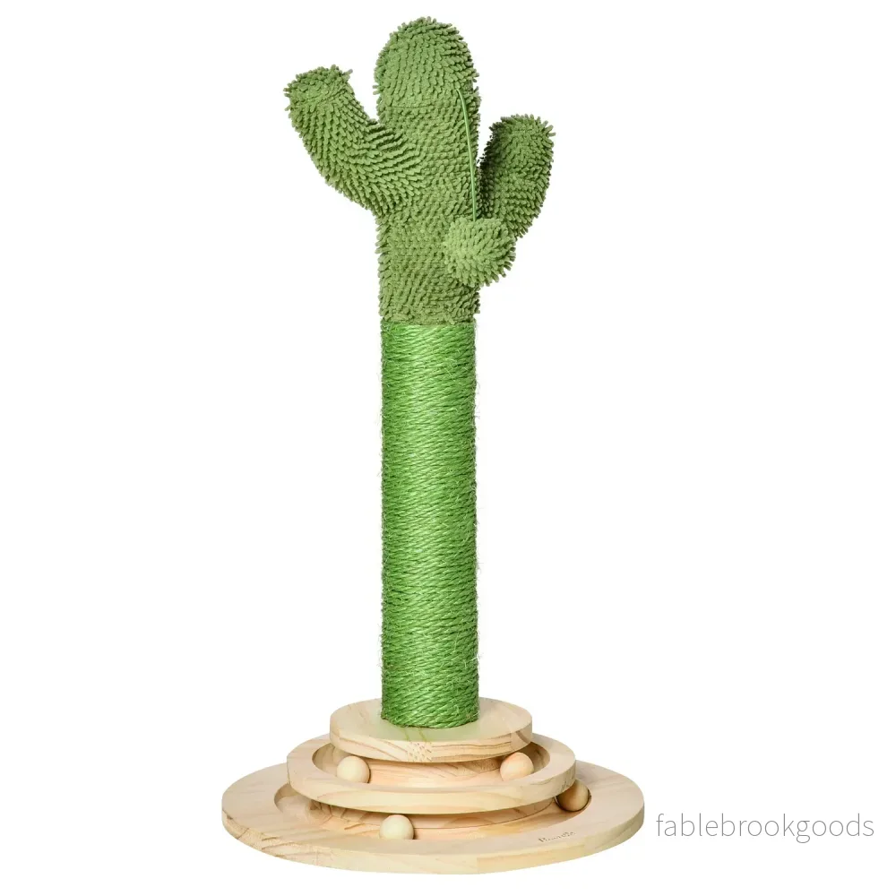 Cat Scratching Post Cactus Design, Sisal & Pine, 60cm Cat Scratching Post Cactus Design, Sisal & Pine, 60cm