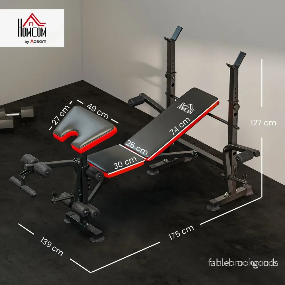 Justerbar viktbänk, Multi-Position Fitness Station, stål - Bild 3