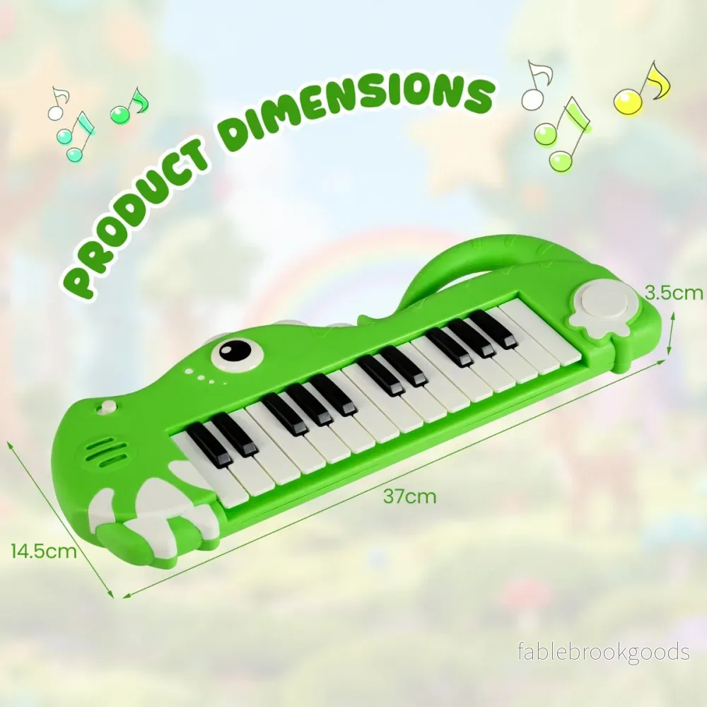 tangent – barn digitalpiano med inbyggd musik och ljus elektronisk – 25 – Grön - Bild 2