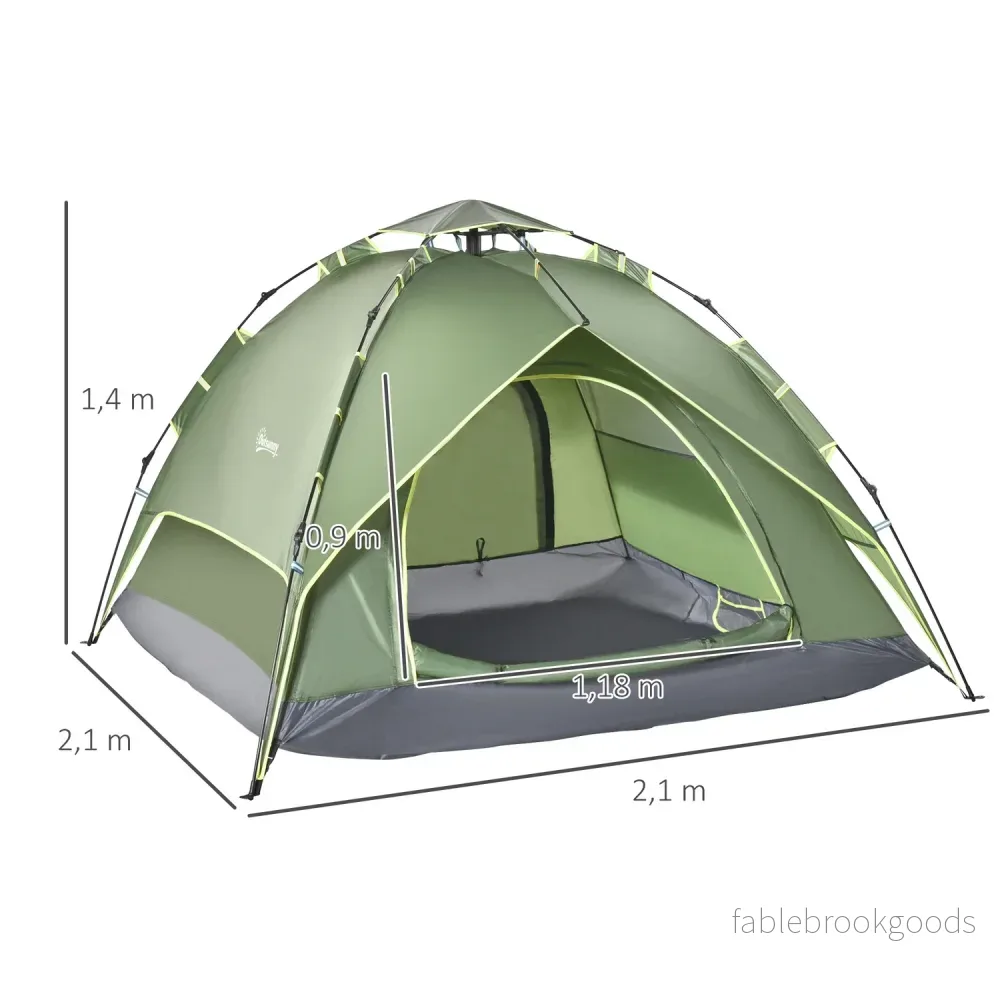 Vattentätt 4-säsongs campingtält för 2 vuxna + barn - Bild 3