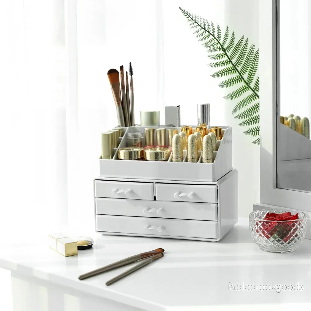 Makeup organizer – vattentät och funktionell – vit - Bild 3