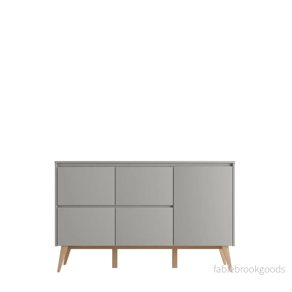 Sara 4-chest of drawer + 1 door Grey color - Bild 2