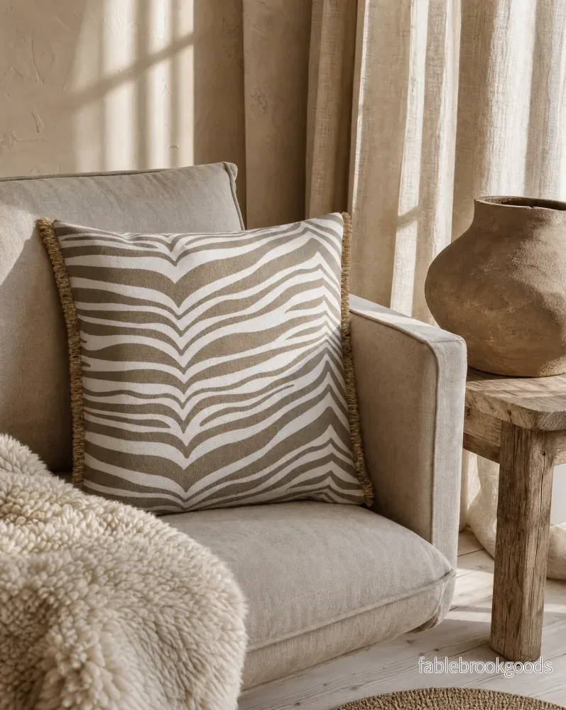 Kudde Zebra Simply Taupe - Bild 2