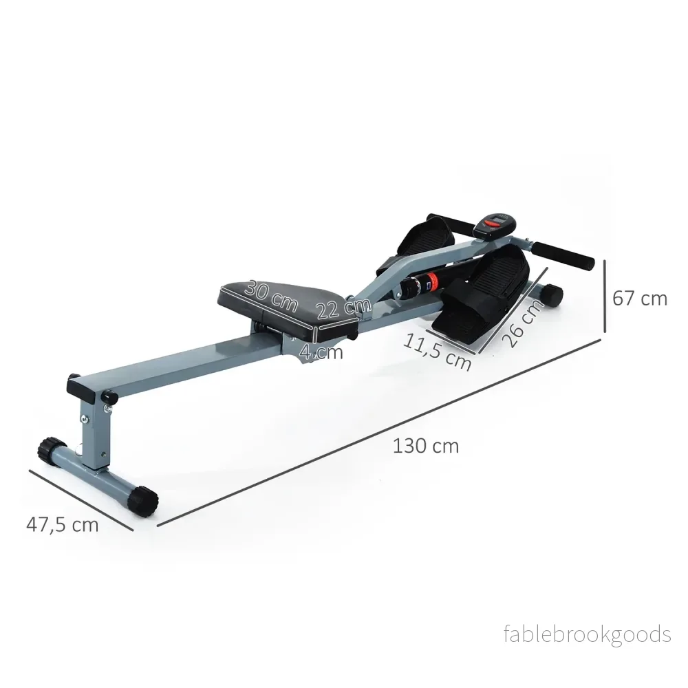 Roddmaskin Motionscykel med LCD, Stålram, Grå - Bild 3